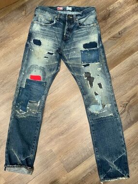 New PRPS NOIR Japan Demon Fit Selvedge SAMPLE Denim Jeans Size 32x33